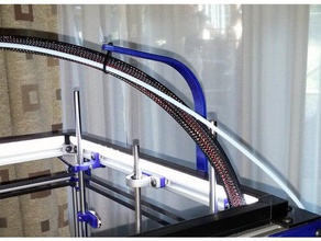 hotend wiring loom support bracket 3d printer accessories hypercube 3d print model - Mito3D