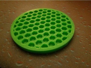 honeycomb coaster containers drink round 3d print model - Mito3D