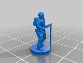 army men - fow flames war 15mm infantry single version supports people 3d print model - Mito3D