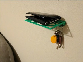 geometric wallet keys holder office 3d print model - Mito3D