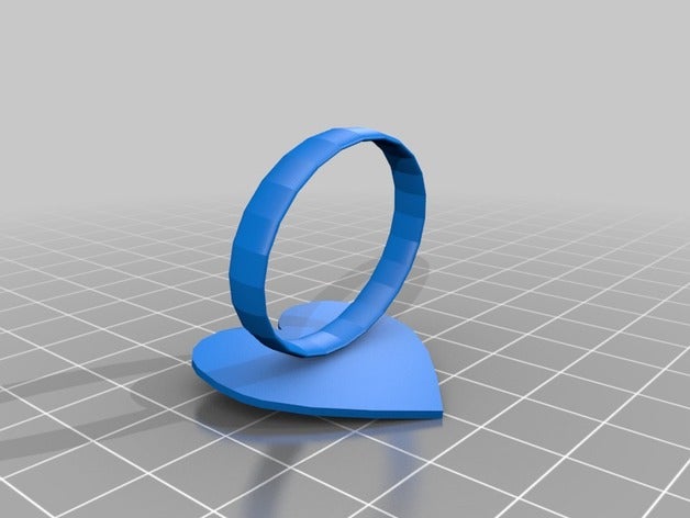 coeur bague les anneaux 3D print model - Mito3D