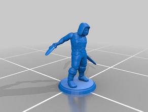 líder de bandido em miniatura brinquedos & games d&d dnd lutador mini minis pathfinder rpg 3d print model - Mito3D