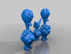 alien family sculptures von willendorf venus 3d print model - Mito3D