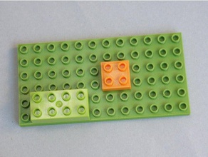 lego duplo kompatibel base 6 x 12 - 1 2 Höhe Bau-Spielzeug kundengebundene lego-kompatibel lego-duplo 3d print model - Mito3D