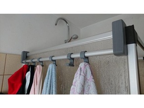 handtuchaufh nger f r dusche - towel rail shower bathroom 3d print model - Mito3D