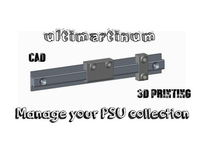 linear rail system psu management organization 3dprinting 3d printer parts printing creo guide slide pla ptc elements transparent filament ultimaker ultimaker2 3d print model - Mito3D