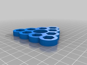 triangolo fidget spinner 9x dadi m8 giochi e giocattoli 608 del cuscinetto dado 3d print model - Mito3D