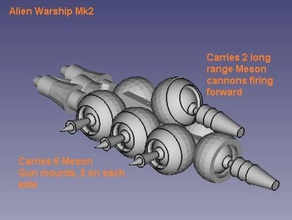 alien-meson gunship mk2 Fahrzeuge Raumschiff 3d print model - Mito3D