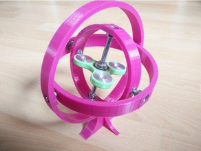 fidget giroscópio física e astronomia 3-eixo kreisel spinner girando estabilizador 3d print model - Mito3D