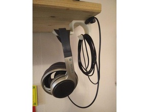 headphone shelf hook diy 3d print model - Mito3D