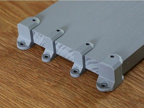 customizable plastic clips hold sign place replacement parts mounting bracket openscad 3d print model - Mito3D
