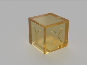 calibration cube x y z 20mm sla dlp edition resin saving 3d printing tests lcd 3d print model - Mito3D