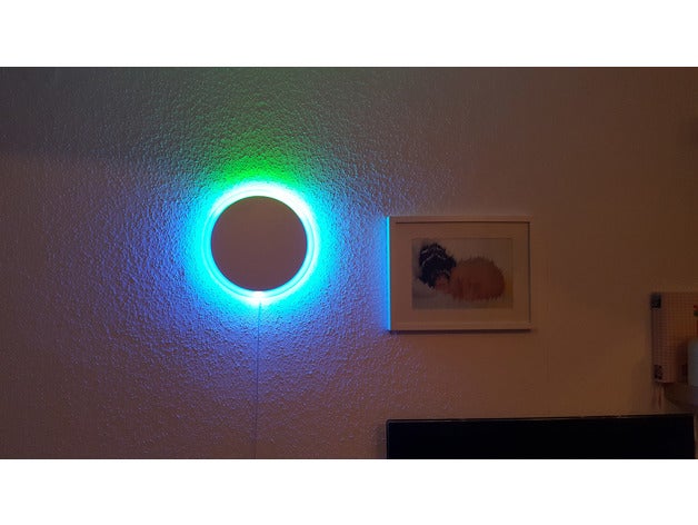 light clock decor app esp8266 neopixel wifi 3D print model - Mito3D