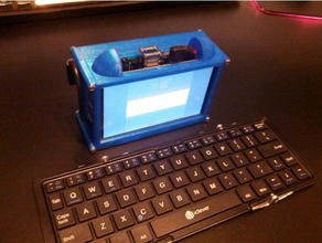 raspberry pi 3 case lcd & battery electronics 3d print model - Mito3D