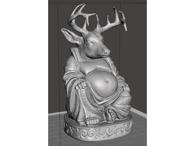 buddha deer sculptures remix 3D print model - Mito3D