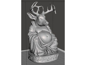 bouddha cerf sculptures le remix 3d print model - Mito3D