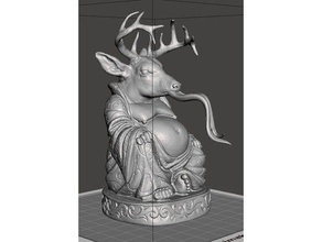 buda veado veneno da língua esculturas remix estátua a venom 3d print model - Mito3D