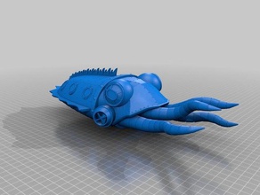 scuttlefish gowanus monster sla machines creatures 3d dlp printer boldmachines cool creature cuttlefish featured fish gowanusmonster mesh meshmixer model remix robot supported tabletop 3d print model - Mito3D