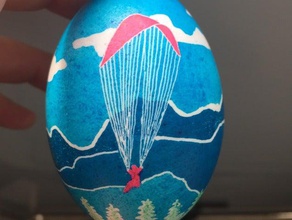 yamaç paraşütü yumurta eggbot 2d sanat yumurta-bot pysanky 3d print model - Mito3D