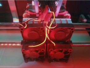 replicator 2x flessione estrusore a parte la ventola di raffreddamento Stampante 3d parti 3d print model - Mito3D