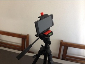 la fixation de t l phone for pied scopique téléphone mobile caméra support d'un l'iphone le mont monture trépied telescopique télescopique 3d print model - Mito3D