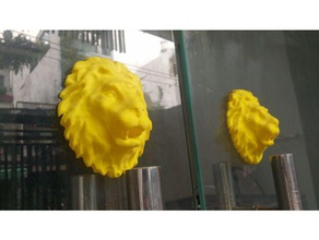 chinese guardian lion head door knocker animals 3d print model - Mito3D