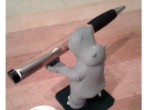 hipopotam kalem taşıyıcı modelleri 3d print model - Mito3D
