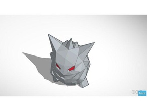 gengar low-poly pokemon dual extrusion games 3d print model - Mito3D