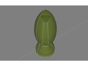 oyuk uçlu mermi dekor içi boş 3d print model - Mito3D