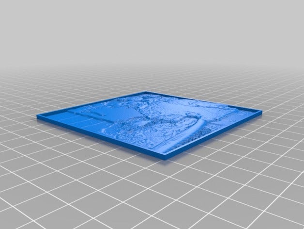 my customized lithophane parametrized length thickness 2d art 3D print model - Mito3D