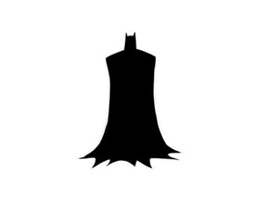 batman silhouette 2d-Kunst Superheld 3d print model - Mito3D