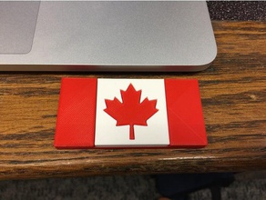 two piece canada flag models autodesk canada150 day canadian fusion360 fusion 360 puzzle red white 3d print model - Mito3D