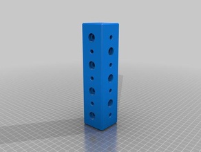 mounting block 45 x 180mm buildings & structures angle bracket bar component holes robot parts structural element vention 3d print model - Mito3D