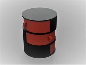 round drawers organization box container drawer mini shelf shelves storage 3d print model - Mito3D