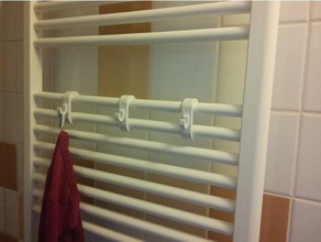 customizable radiator towel hook bathroom 3d print model - Mito3D
