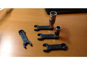 coax f-connector support tool hand tools coaxial cable dc-6 dc-8 drs-11l f-type wrench 3d print model - Mito3D