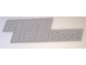 fiat 124 sport emblem automotive 3d print model - Mito3D