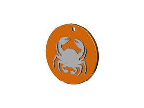 crabe pendentif accessoires 3d print model - Mito3D