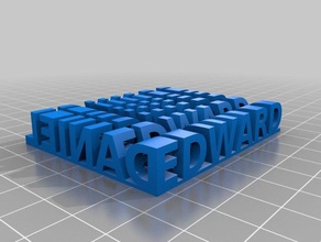 edward daniel stereotext sculptures customized 3d print model - Mito3D