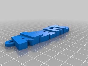 alberto keyring 2 organization customized 3d print model - Mito3D