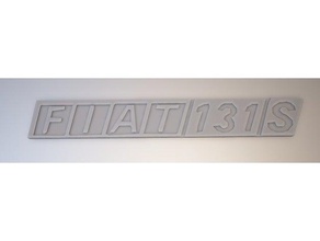 fiat 131 s emblema de la automoción 3d print model - Mito3D