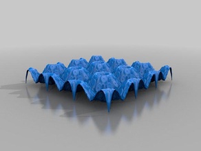 fractal surface stackable self similar math art 3d print model - Mito3D