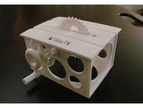 mini scie à table v2 - deux vitesses jouets mécaniques manivelle les engins manuel vu outil de jouet 3d print model - Mito3D