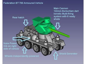 bt 700 federação tanque veículos De 1 a 100 sci fi gratuito sci-fi tanques 3d print model - Mito3D