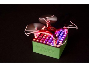 quadcopter landing platform hobby arduino case led panel holder 3d print model - Mito3D