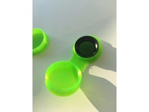 customized round case mavic pro filter containers 3d print model - Mito3D