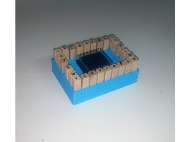 Organizatör uçan Kaplan pul alfabesi organizasyon alfabe pulları damga stamp organizer 3D print model - Mito3D