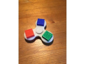 calibration cube fidget spinner mechanical toys desk toy 3d print model - Mito3D