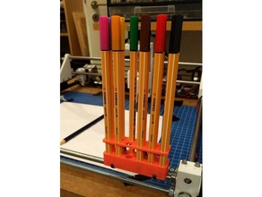 stabilo pen storage m8 rods art tools cnc drawing machine penplotter plotter 3d print model - Mito3D