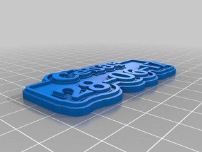placa cesar keychains customized 3d print model - Mito3D